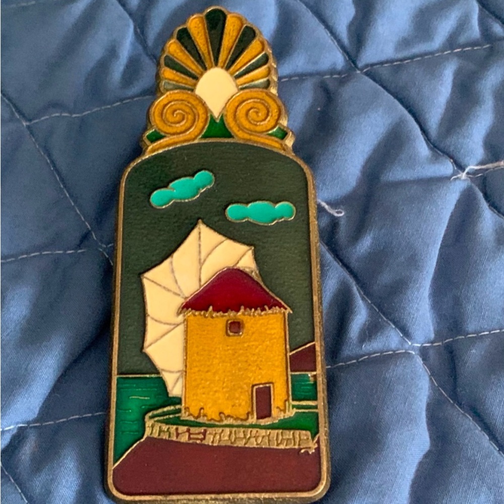 Vintage Brass/Enamel Paper Clip